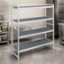 Thumbnail image #3 for Fermostock 4-Tier Stationary Starter Polymer Shelving Unit, 52 In. W x 14 In. D x 71 In. H, Gray