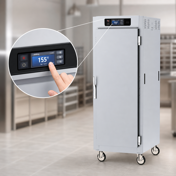 Product image #3 for Metro C5 8 Series Full-Height Pass-Thru Heated Holding Cabinet with Solid Doors, Lip Load Slides, and Touchscreen Controls