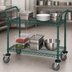 Thumbnail image #3 for Quantum 2-Shelf Wire Utility Cart with U-Handles, 60 x 24 x 37-1/2 Inches, Green Epoxy Antimicrobial Finish