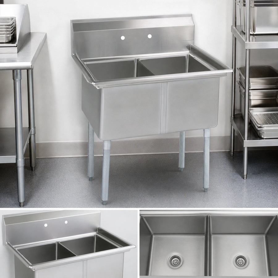 Two-Compartment, No-Drainboard Layout