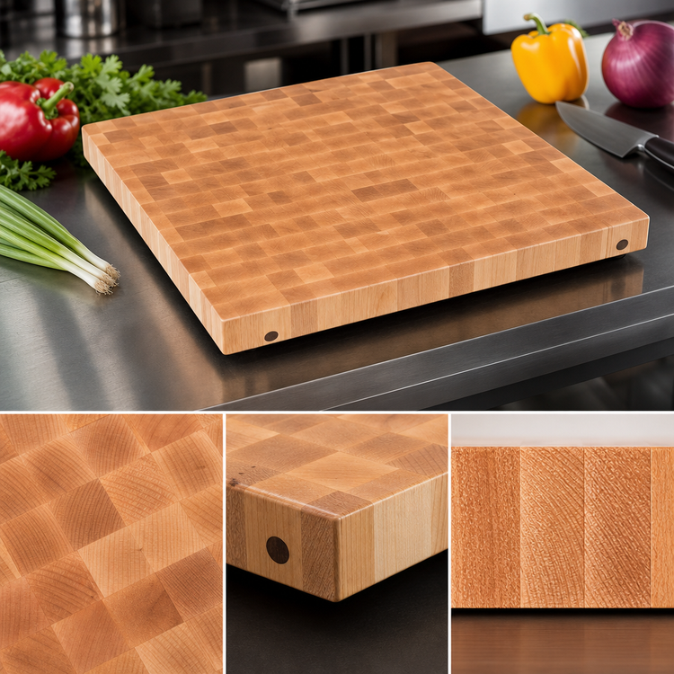 Product image #3 for John Boos Boos Block 24 Inch x 25 Inch End Grain Maple Island Countertop with Cream Finish