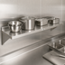 Thumbnail image #3 for John Boos Stallion 84-Inch Wall-Mounted Stainless Steel Shelf, 12-Inch Deep, with Safety Edge Front