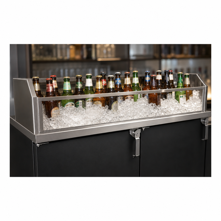 Product image #3 for Glastender 60-Inch Back Bar Glass Ice Display Unit, 12-Inch Deep