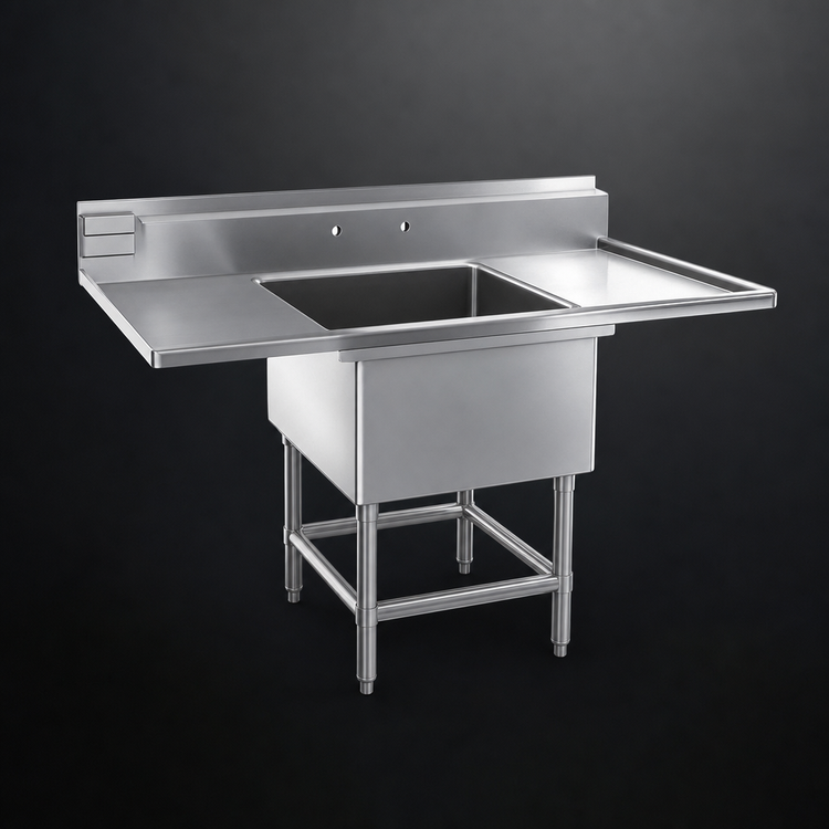 Product image #3 for Eagle Spec-Master One-Compartment Stainless Steel Sink with Right Drainboard, 41-1/2-Inch Wide