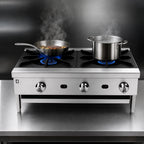 Thumbnail image #3 for Jade Range (Middleby) Supreme JHP-224 24-Inch Countertop Gas Hot Plate, 2 Open Burners, 55,000 BTU, Stainless Steel, Adjustable Legs