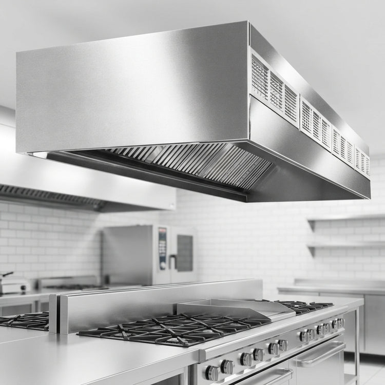 Product image #2 for SpecAir HEF96-138 Wall Type Front Discharge Make-Up Air Exhaust Hood, 138 Inches Wide