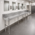 Thumbnail image #3 for John Boos Freestanding Stainless Steel Multi-Station Hand Wash Sink, 100 Inch Wide, 5 Single Faucet Holes