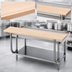 Thumbnail image #3 for Advance Tabco 60-Inch x 10-Inch x 1-1/2-Inch Adjustable-Height Wood Cutting Board for Equipment Stands