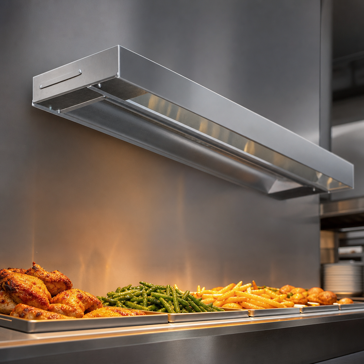 Product image #3 for Eagle RedHots 72-Inch Single-Rod Unlighted Strip Heat Lamp, 208V, 1725W