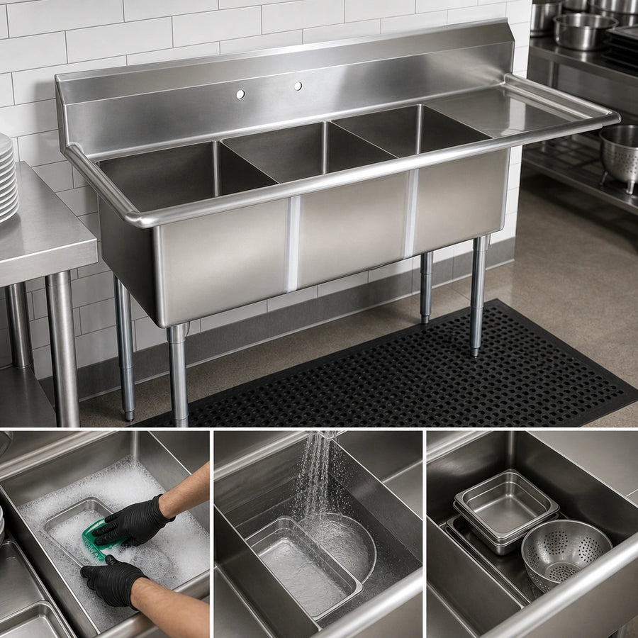 Three-Compartment Sink