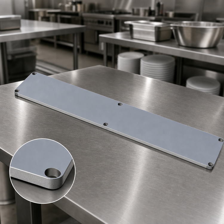 Product image #3 for 103-Inch 18-Gauge Stainless Steel Undershelf for Commercial Work Tables