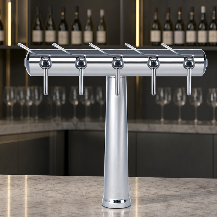 Product image #3 for Havana Countertop Air-Cooled Wine Font with 5 Side Pull Faucets