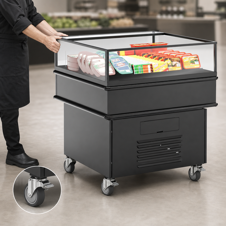 Product image #3 for Structural Concepts Oasis® MI36R Mobile Refrigerated Self-Service Island Open-Air Cooler