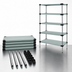 Thumbnail image #3 for Quantum WRS5-86-2424SS Solid Shelving Starter Kit, 24 x 24 x 86 Inches, 5 Solid Shelves, 304 Stainless Steel