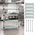Thumbnail image #3 for Quantum 5-Shelf Solid Stainless Steel Stationary Shelving Starter Kit, 36 x 14 x 86 Inches