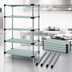 Thumbnail image #3 for Quantum Stationary 304 Stainless Steel Solid Shelving Starter Kit with 5 Shelves, 48