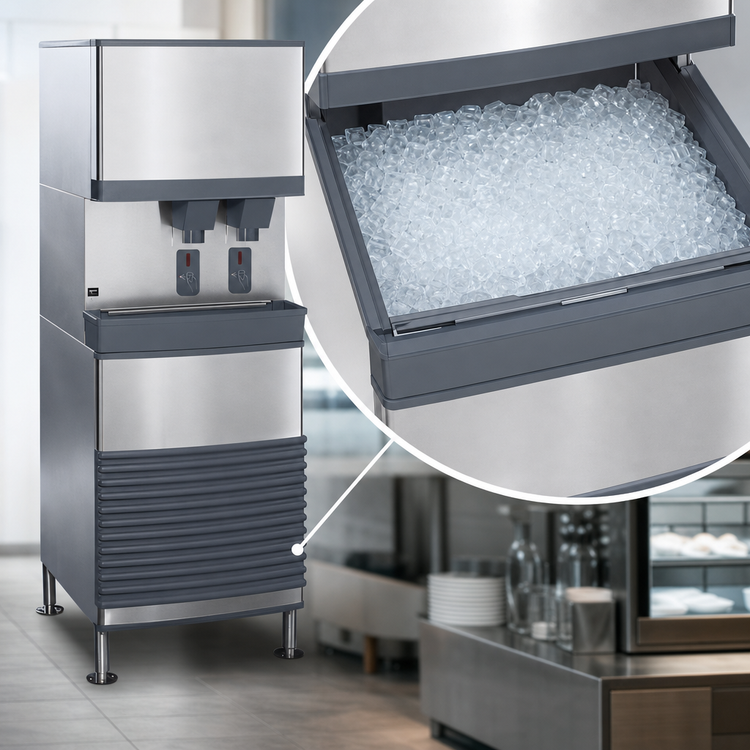 Product image #3 for Follett Symphony Plus 110FB414A-S Freestanding Ice & Water Dispenser with SensorSAFE and 425 lb. Chewblet Ice Production