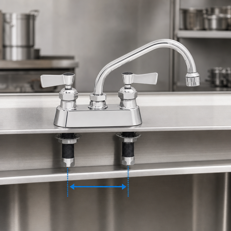 Product image #3 for Fisher Deck Mount Manual Faucet with 10-Inch Swing Spout, 4-Inch Centers