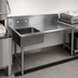 Thumbnail image #3 for John Boos Undercounter Soiled Straight Dish Table with Left Sink, 60W x 30D x 44H