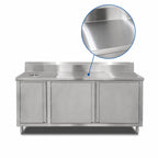 Thumbnail image #3 for John Boos 4BU4R5-3648-R-X 48 x 36-Inch Stainless Steel Beverage Unit with Cabinet Base and Right-Side Trash Chute