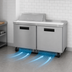 Thumbnail image #3 for Hoshizaki Steelheart SR60B-8 60-Inch Two-Section Sandwich Top Refrigerated Prep Table