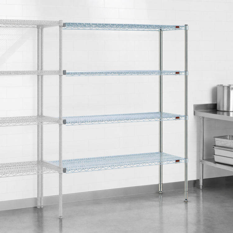 Product image #3 for EAGLEbrite 4-Tier Add-On Wire Shelving Unit, 72 x 21 x 74 Inches, Zinc Finish