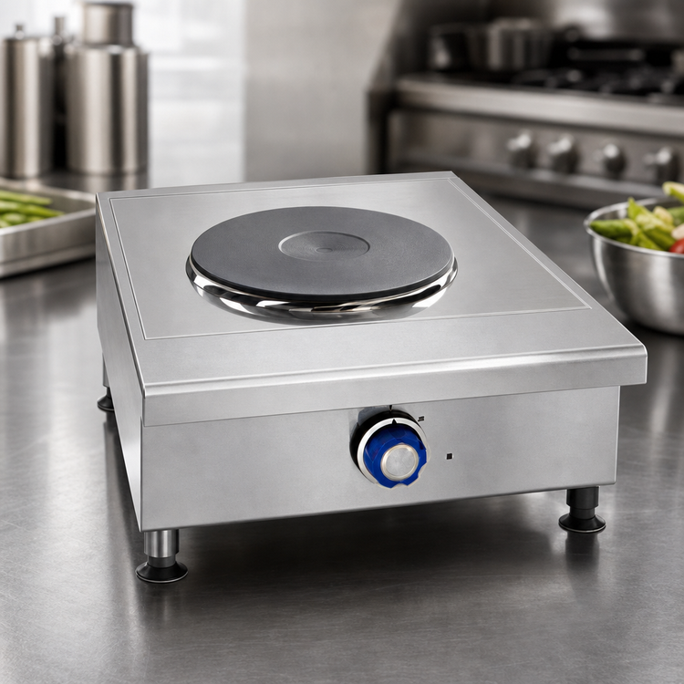 Product image #3 for Imperial IHPA-1-12-E 12-Inch Electric Countertop Hot Plate with 1 Round Solid Plate Element