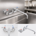 Thumbnail image #3 for OptiFlow Heavy Duty Splash Mount Faucet with 6-Inch Swing Spout