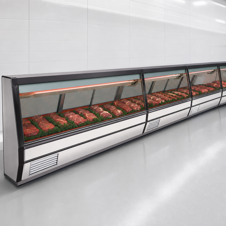 Product image #3 for Howard-McCray 40E Series Remote Red Meat Service Case, 100-1/2-Inch, Single-Duty, Endless Design, Straight Glass, LED