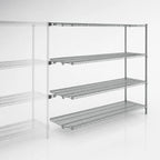 Thumbnail image #3 for Metro Super Erecta AN576C Chrome Wire Add-On Shelving Unit, 4 Shelves, 72W x 24D x 63H
