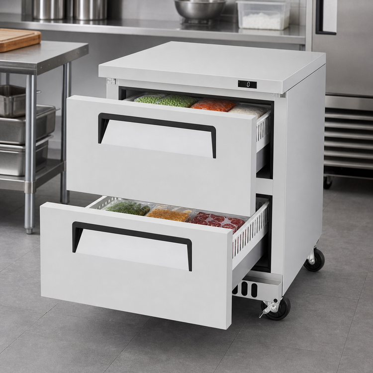 Product image #3 for Turbo Air Super Deluxe 1-Section Undercounter Drawer Freezer, 11.1 Cu. Ft.