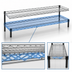 Thumbnail image #3 for QuadTruss Front Case Merchandise Wire Cantilevered Shelving Unit, 2-Tier, 60W x 14D x 14H, Chrome Finish