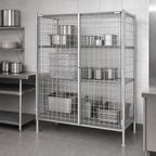 Thumbnail image #3 for Metro Super Erecta SEC55S Stationary Wire Security Unit, Stainless Steel Finish, 50-1/2"W x 27-1/4"D x 66-13/16"H, No Shelves