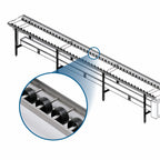 Thumbnail image #3 for Dinex DXIESR18 Tray Make-Up Conveyor with PVC Rollers, 18 ft Section, Stainless Steel