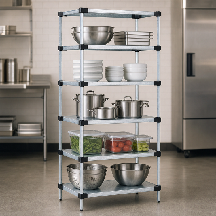 Product image #3 for Quantum Solid Shelving Starter Kit, 24 x 24 x 74 Inches, 5 Shelves