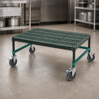 Thumbnail image #3 for Eagle Group QuadPlus QP-MDR2136E-GL Mobile Dunnage Rack, Louvered Polypropylene Mat, 36 x 21 x 14 Inches, 800 lb. Capacity