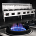 Thumbnail image #3 for York 6-Chamber Gas Wok Range with Water-Cooled Top and Chinese Swing Faucets