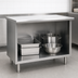 Thumbnail image #3 for Eagle Spec-Master Open Front Enclosed Base Worktable, 72 Inch x 30 Inch, 14-Gauge 304 Stainless Steel Flat Top