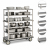 Thumbnail image #3 for Queen Mary Stainless Steel Utility Cart with 6 Shelves and 1600 lb. Capacity