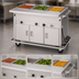Thumbnail image #3 for Dinex ServeXpress Mobile Electric Hot Food Counter with 3 Sealed Wells