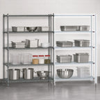 Thumbnail image #3 for Eagle Group EagleGard A4-74-1872E 4-Tier Add-On Wire Shelving Unit, 72"W x 18"D x 74"H, Blue-Green Epoxy Finish
