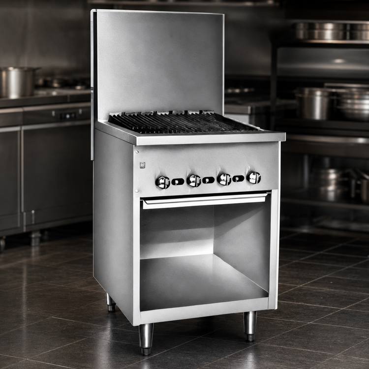 Product image #3 for Jade Range Bistro JBR-24B 24" Gas Charbroiler with Open Cabinet Base