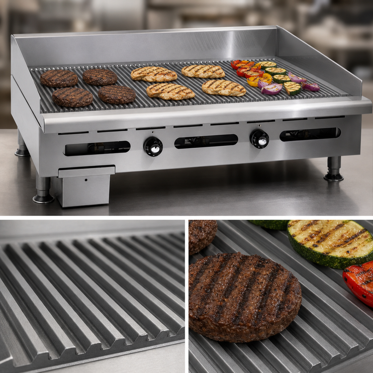 Product image #3 for Imperial IGG-48 48-Inch Grooved Countertop Gas Griddle