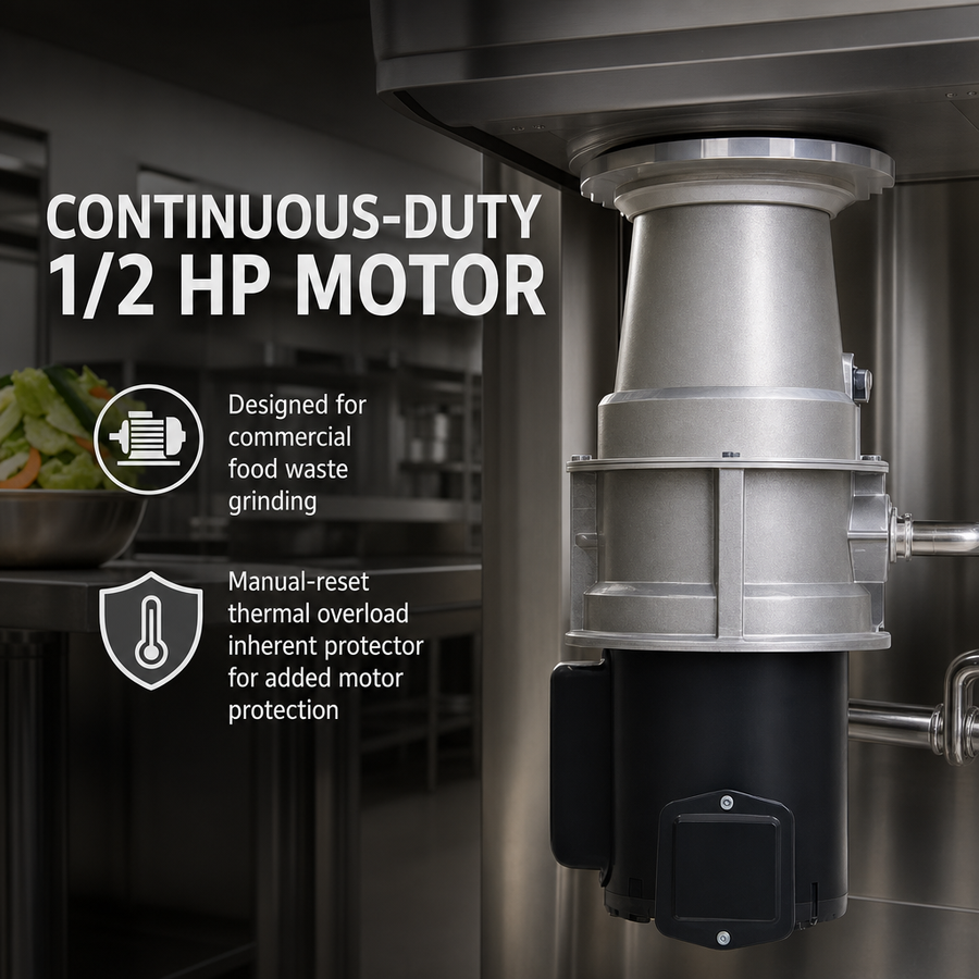 Continuous-Duty 1/2 HP Motor
