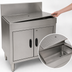 Thumbnail image #3 for Eagle Spec-Bar 42 Inch x 19 Inch Freestanding Closed Base Stainless Steel Workboard Cabinet with Locking Doors and Removable Insert