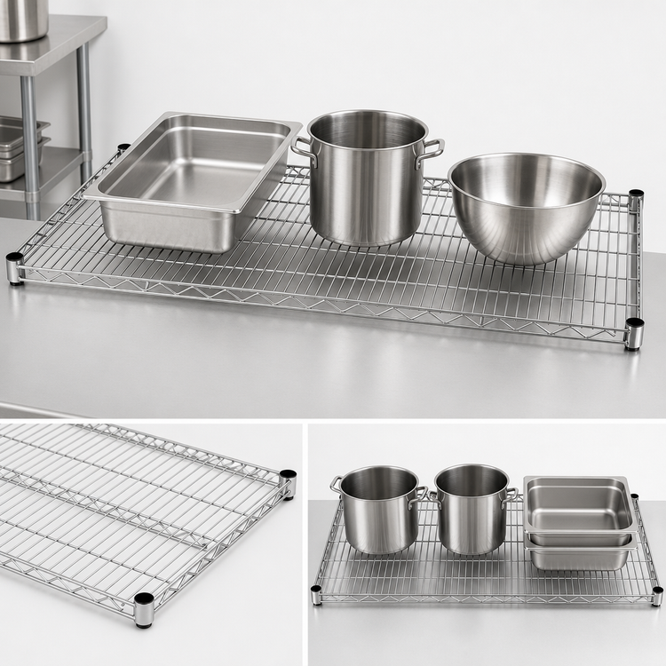 Product image #3 for Metro Super Erecta Super Wide 48" x 30" Stainless Steel Wire Shelf