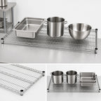 Thumbnail image #3 for Metro Super Erecta 3048NS Super Wide Stainless Steel Wire Shelf, 48"W x 30"D, 800 lb. Capacity