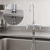 Thumbnail image #3 for T&S Brass Low-Lead Double Pantry Deck-Mount Mixing Faucet with Swivel Gooseneck and Lever Handles