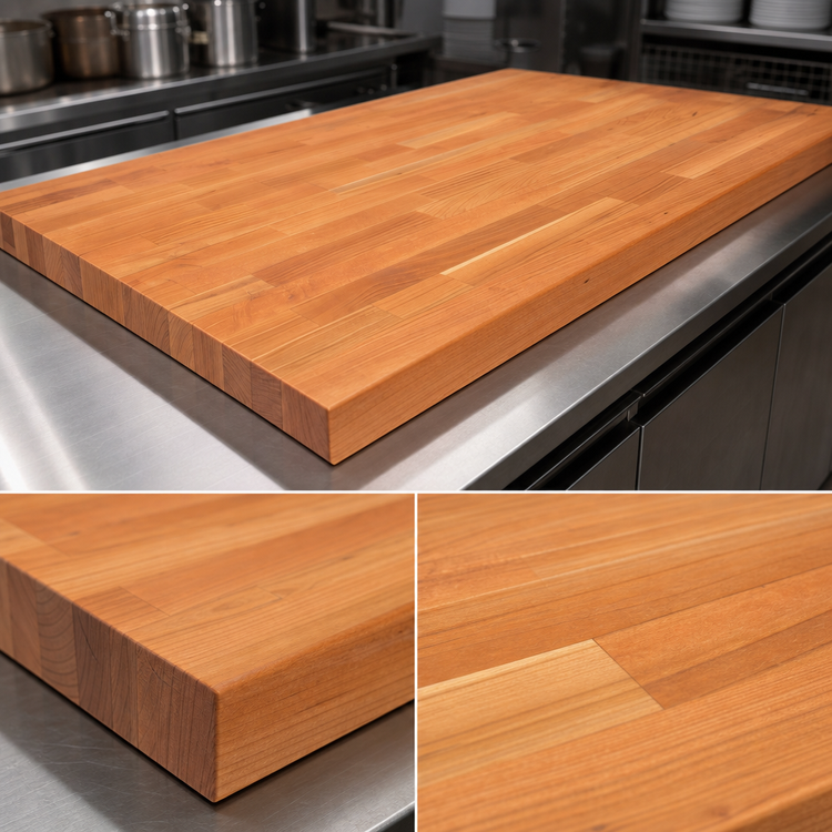 Product image #3 for John Boos Boos Block American Cherry Blended Edge Grain Kitchen Countertop, 60 x 42 x 1-1/2 Inch, Flat