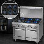 Thumbnail image #3 for Southbend (Middleby) Ultimate 4484AC-7R 48-Inch 6-Burner Gas Range with Convection Oven, Cabinet Base & Backriser Shelf